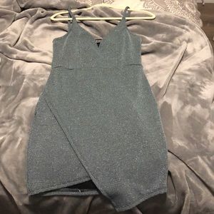 Fashion nova Blue glitter dress